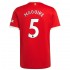 Camisola Manchester United Harry Maguire 5 Equipamento Primeiro 2021-2022 Manga Curta